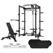 Cortex PR-4 Folding Power Rack with  90kg Endurashell Weight, Bar & Bench Set