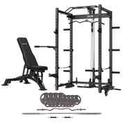 Cortex PR-4 Foldable Squat & Power Rack + BN-9 Bench +  90kg Standard Tri-Grip Weight