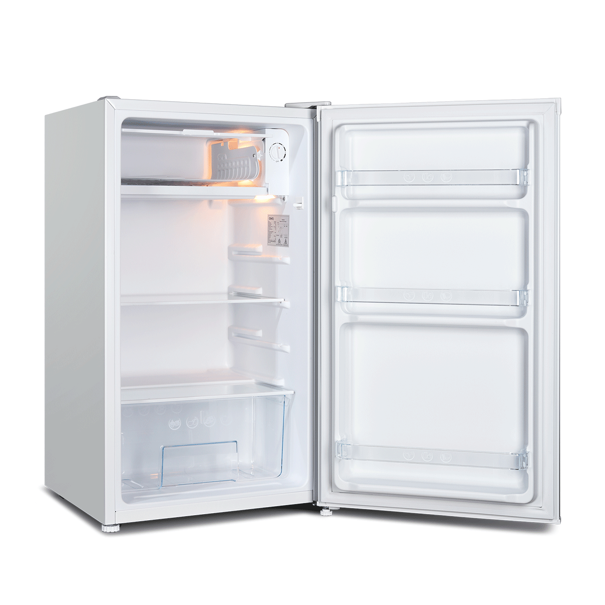 CHiQ 90L Single Door Bar Fridge White CSR090DW