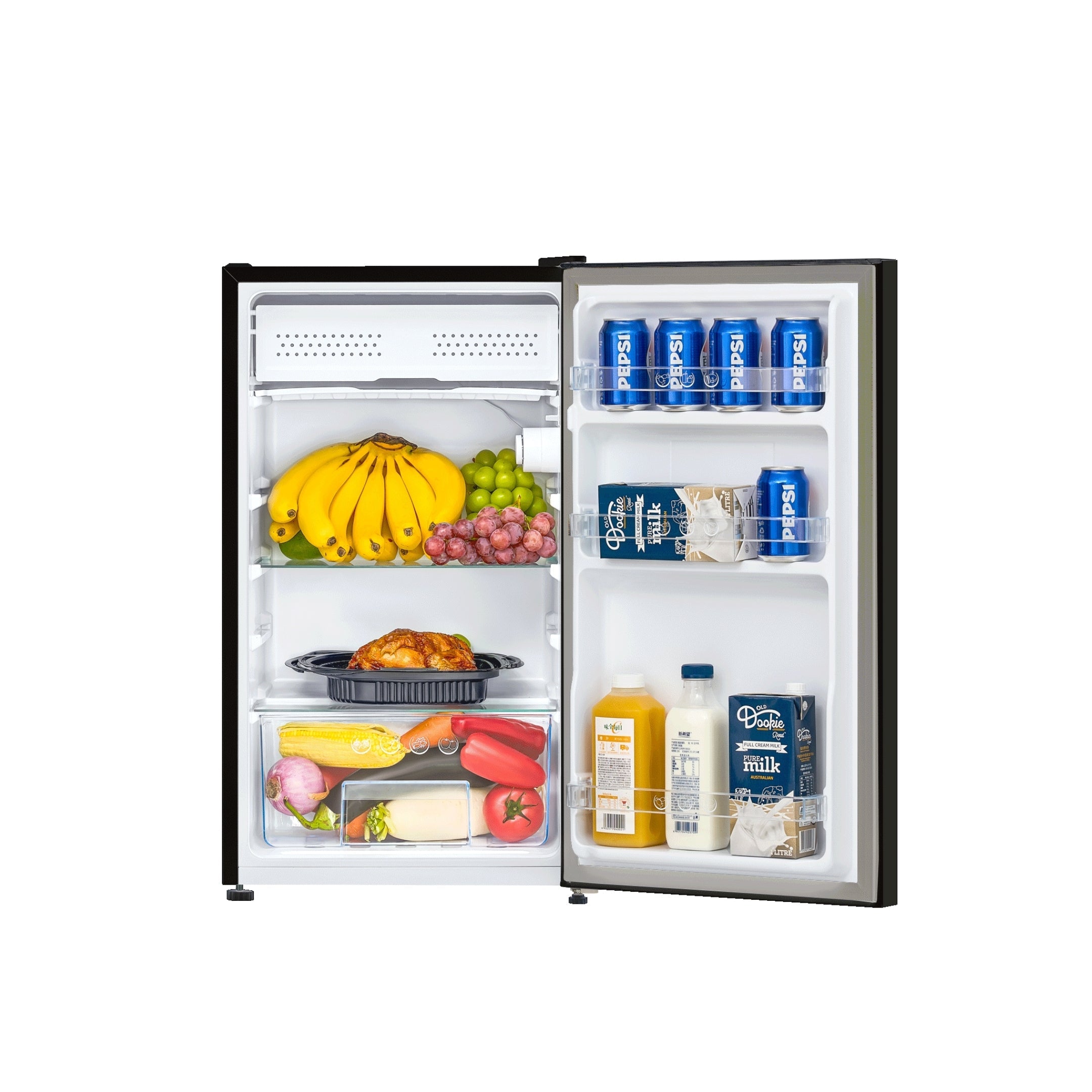CHiQ 90L Single Door Bar Fridge Black CSR091DB