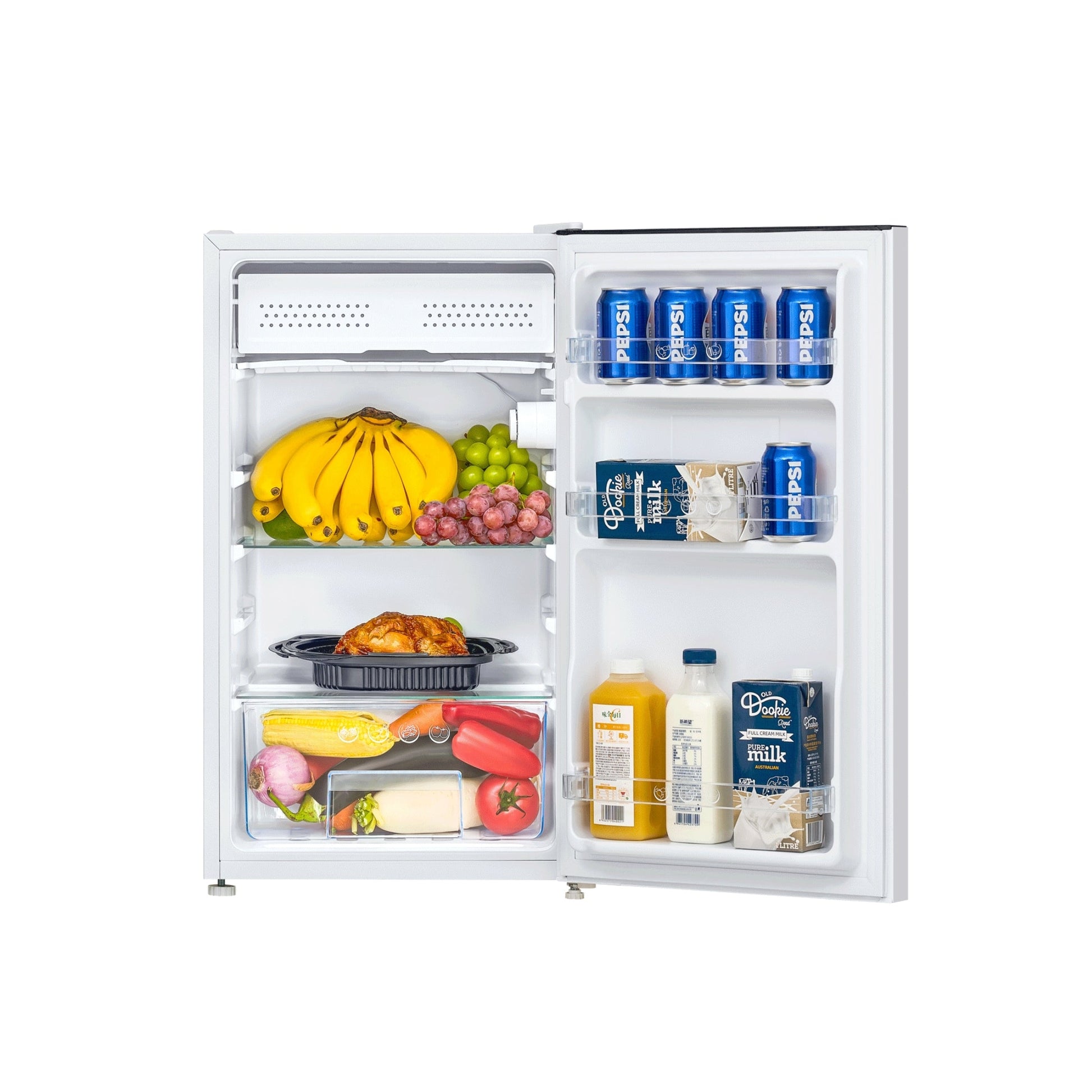 CHiQ 90L Single Door Bar Fridge White - view 3