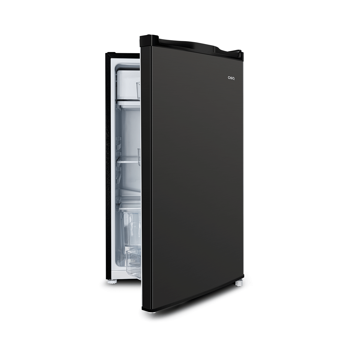 CHiQ 125L Single Door Bar Fridge Black Steel CSR124DBS