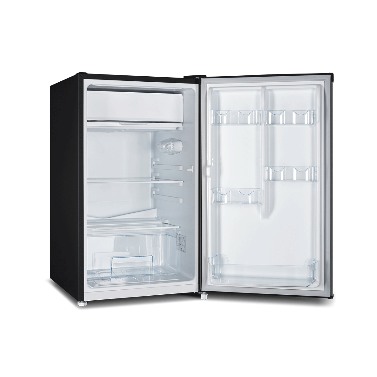 CHiQ 125L Single Door Bar Fridge Black Steel CSR124DBS