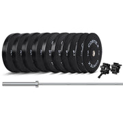 CORTEX 160kg Black Series V3 Bumper Plate Set with SPARTAN205 Barbell