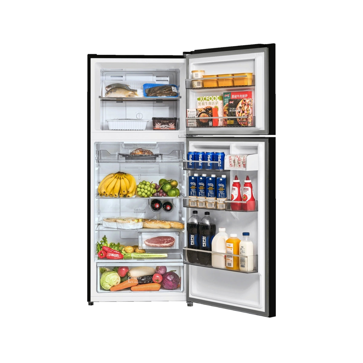 CHiQ 410L Top Mount Fridge Black CTM407NB4 - image 3
