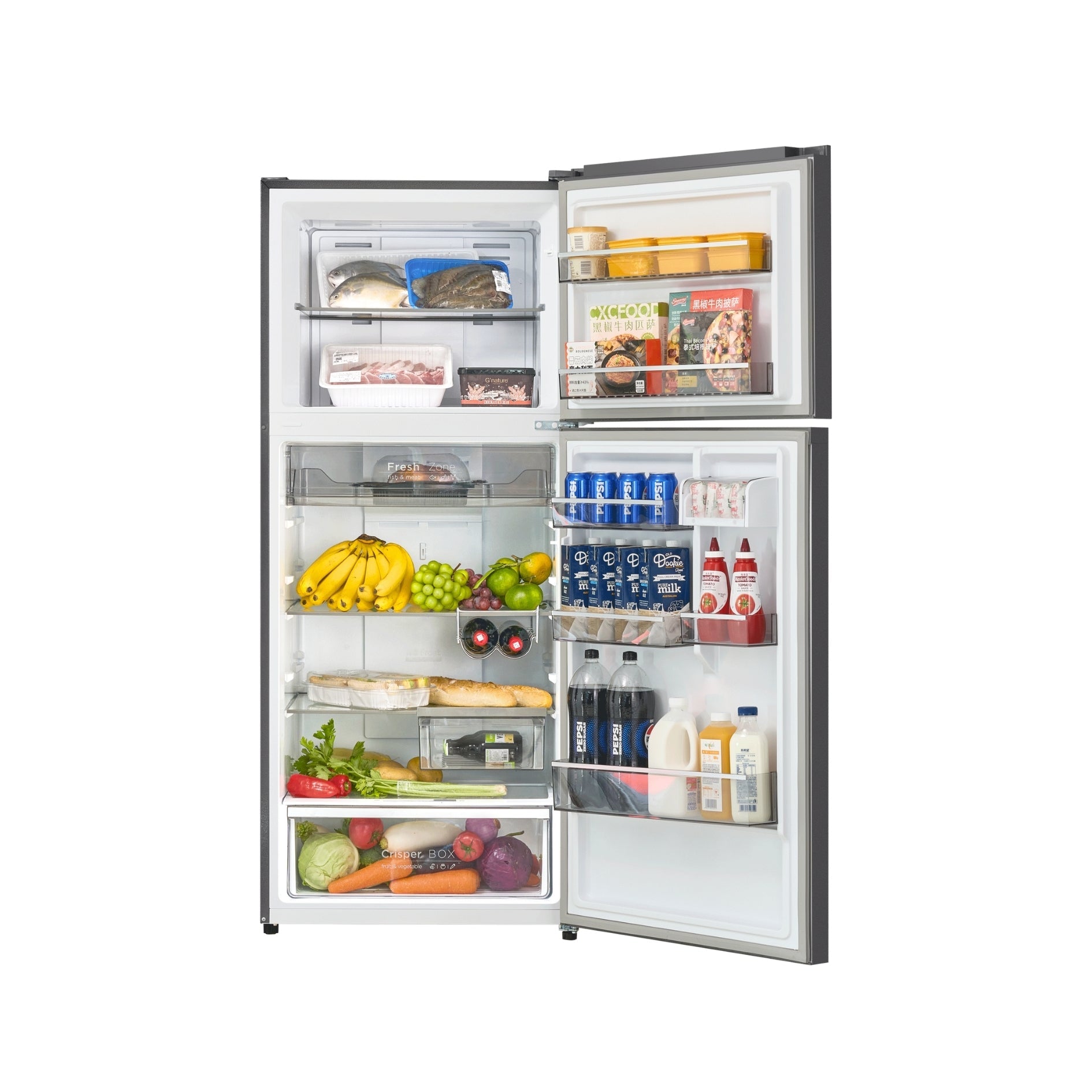 CHiQ 410L Top Mount Fridge Stainless Steel (2025) CTM408NSS5E