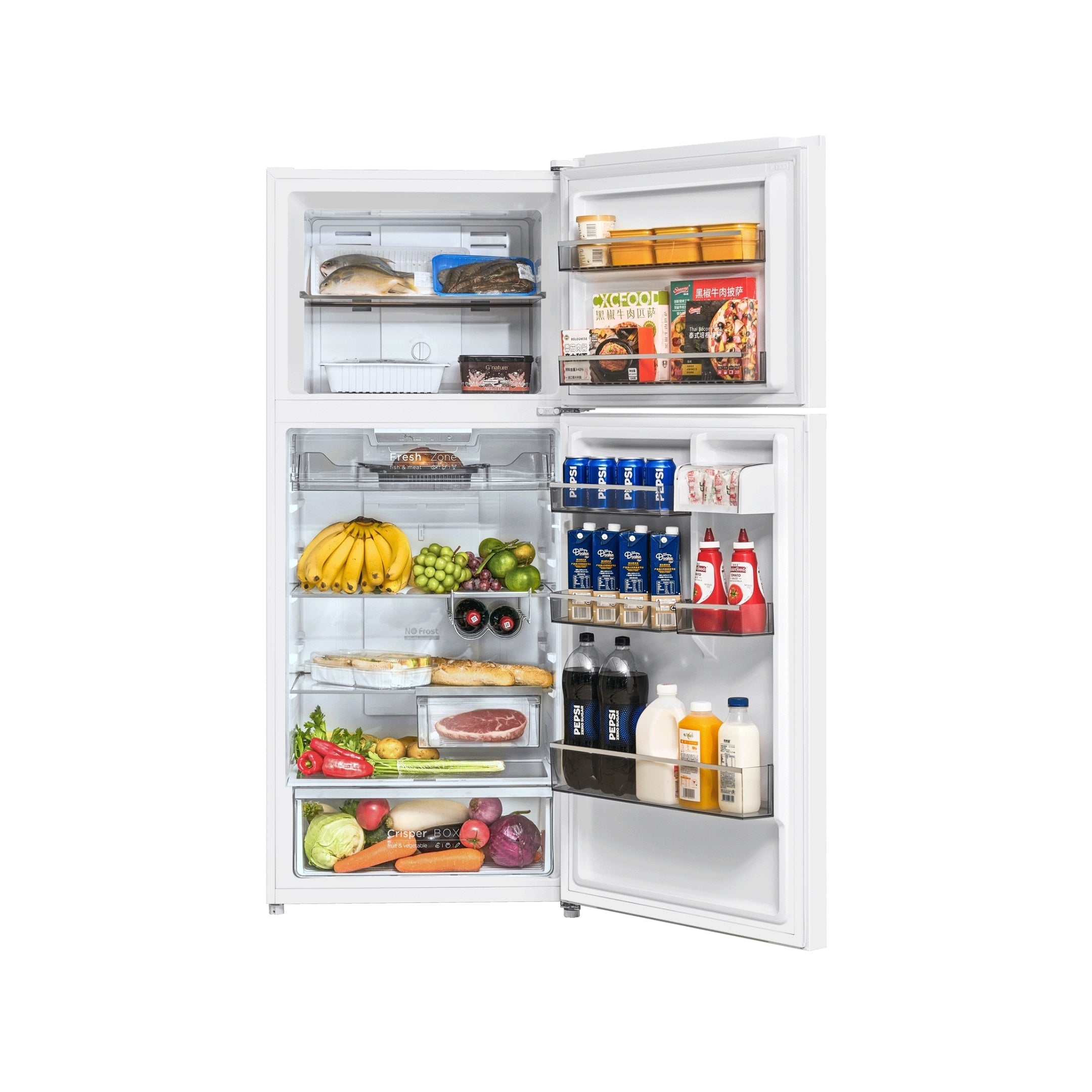 CHiQ 410L Top Mount Fridge White CTM410NW4