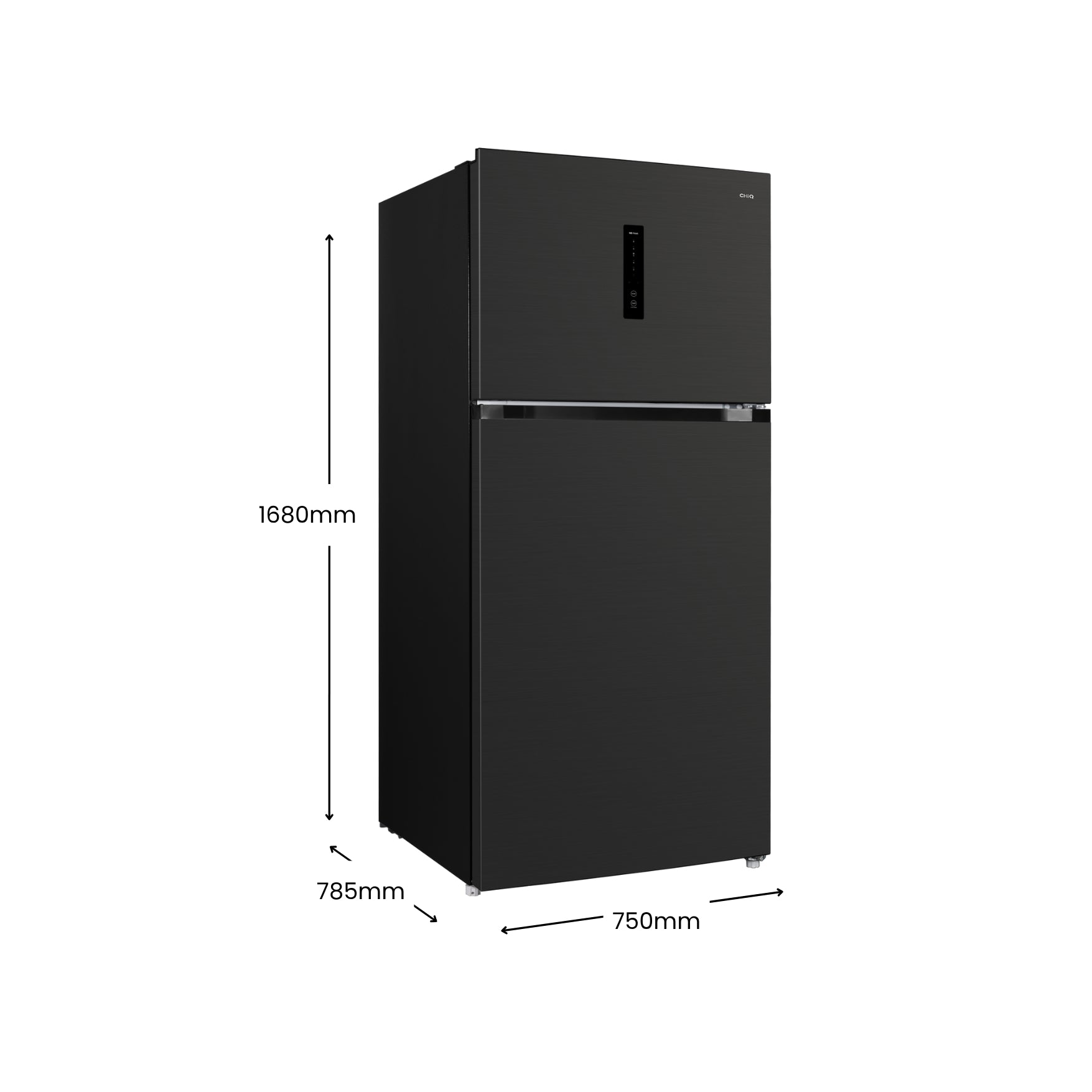 CHiQ 515L Top Mount Fridge Black Steel (2025) CTM513NBS5E