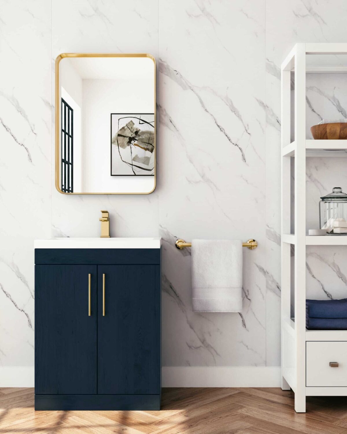 Calacatta bathroom wall panel