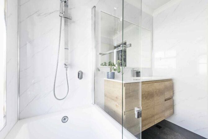 Carrara shower wall panels