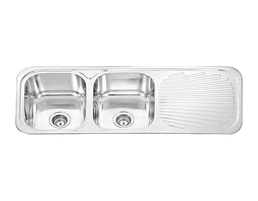 DANTE Double Bowl Sink with Tap Hole and Drainer