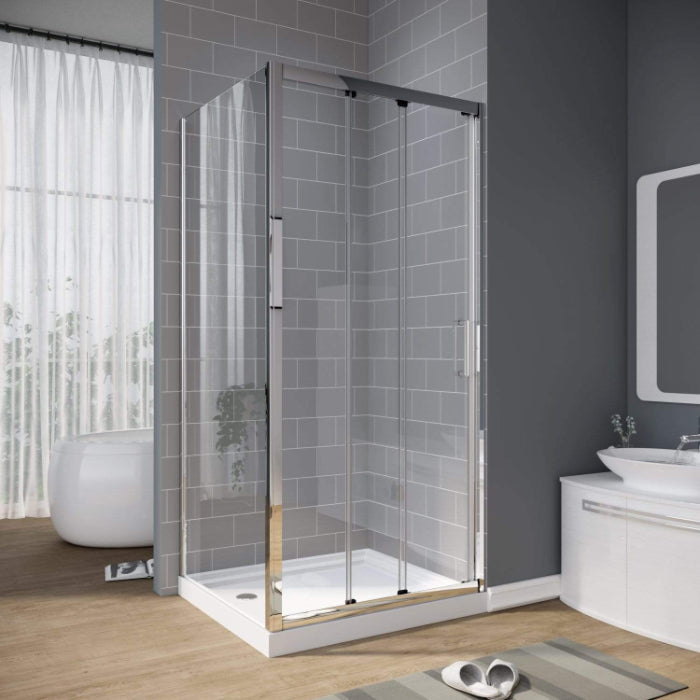 3 Panel Sliding Door with Side panel Shower Enclosure