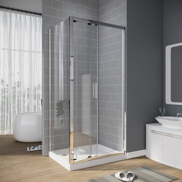 3 Panel Sliding Door with Side panel Shower Enclosure