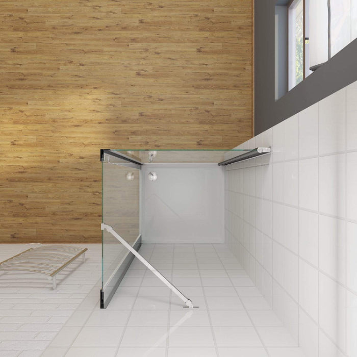 Bathroom Frameless Pivot Shower Screen