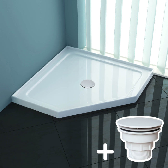 Center Waste Hole Diamond Shower Base
