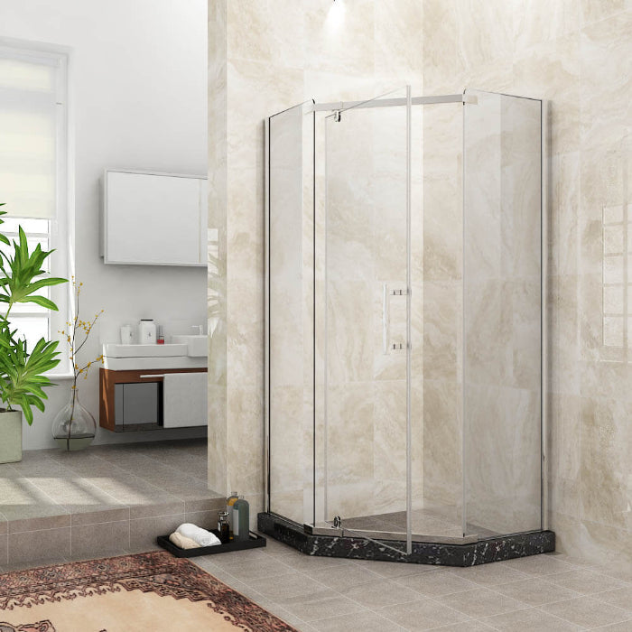Diamond Semi Frameless Shower Screen