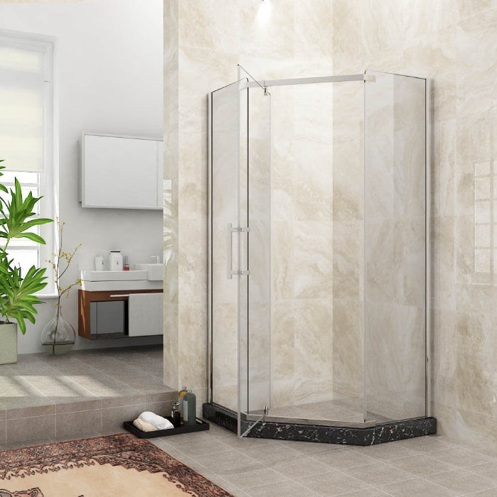 Semi-Frameless Pivot Shower Screen Cubical Adjustable