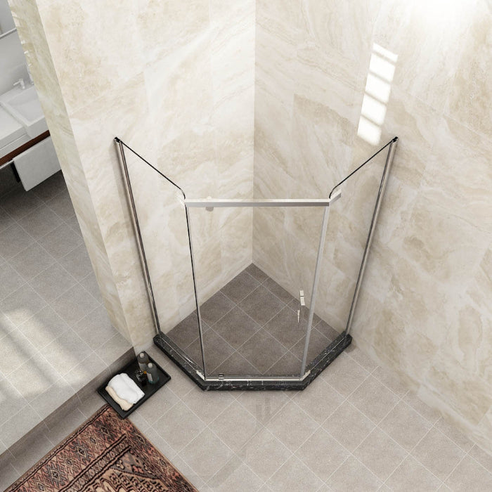 Semi-Frameless Pivot Shower Screen Cubical Adjustable