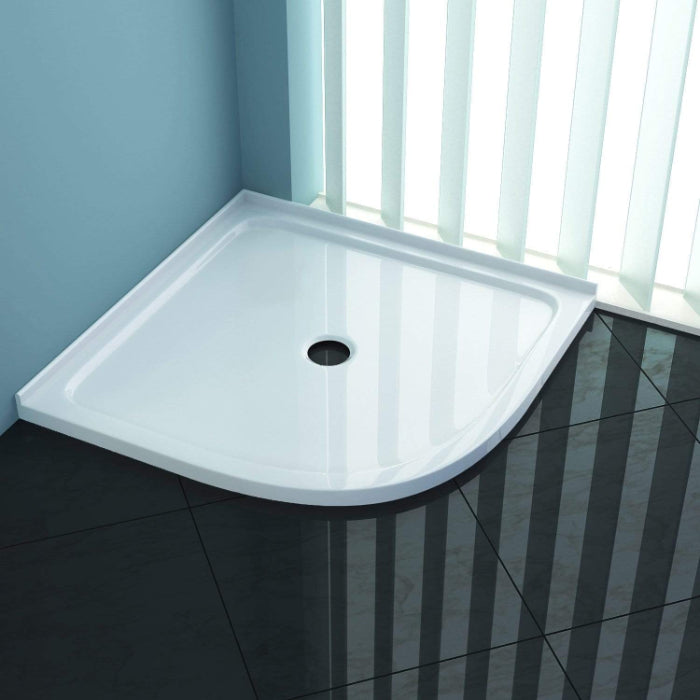 Durable Acrylic Fiberglass Curved Shower Base