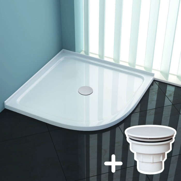 Durable Acrylic Fiberglass Curved Shower Base