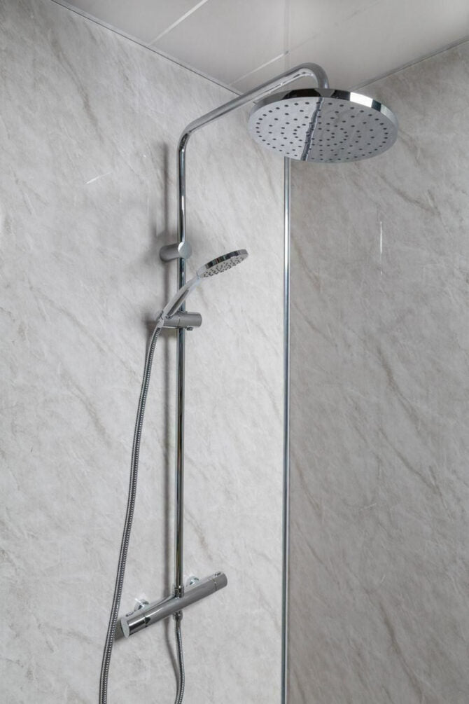 Graphite shower wall panels