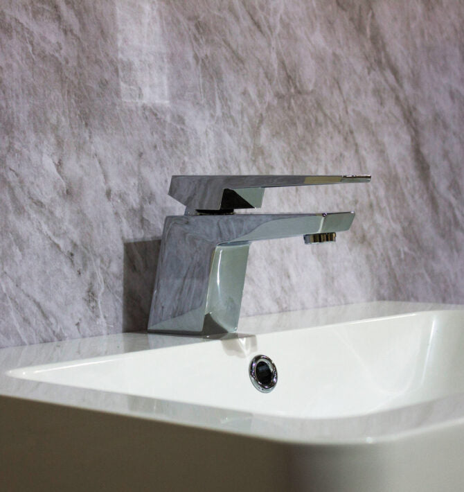 Graphite stone look wet wall panels