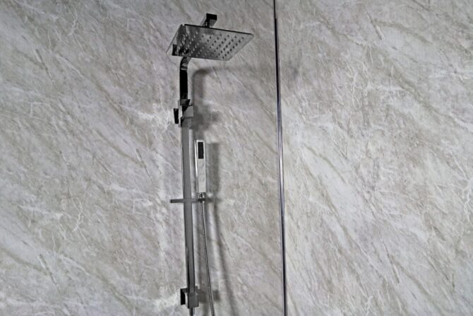 Graphite waterproof shower panels