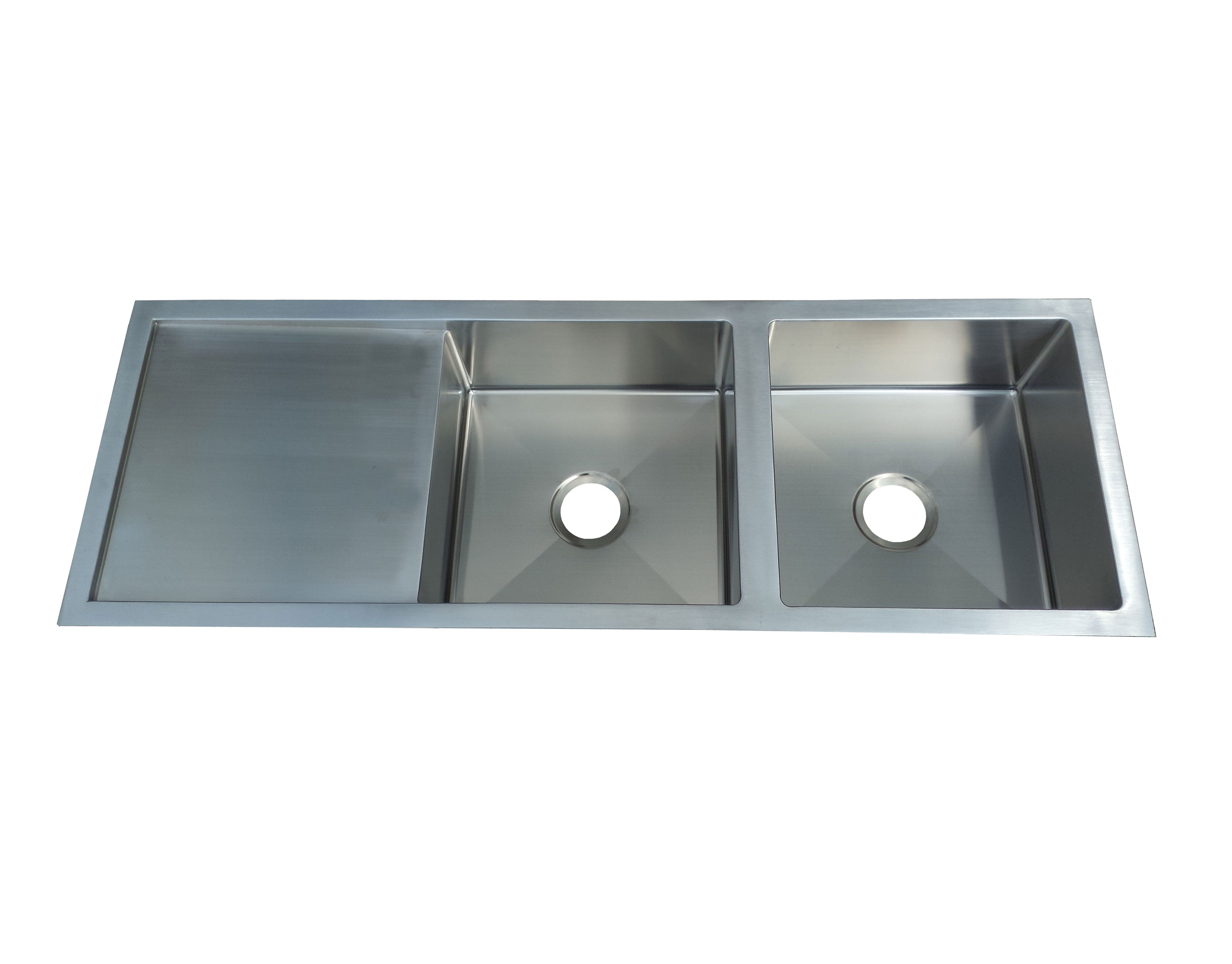 IMPACT Double Bowl Sink with Drainer SS 1346