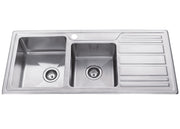 IMPACT Double Bowl Sink with Tap Hole and Drainer