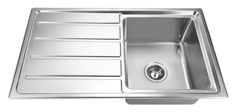 IMPACT Single Bowl Sink with Tap Hole and Drainer SS 8650