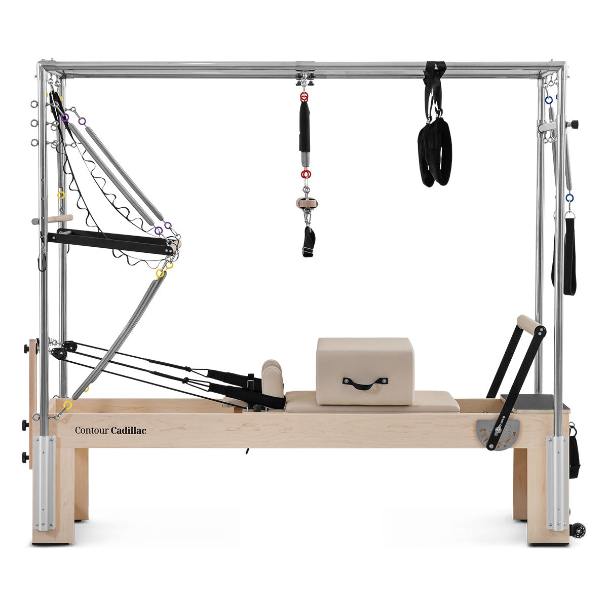 Contour Cadillac Pilates Reformer Machine with Full Trapeze Table (Beige)