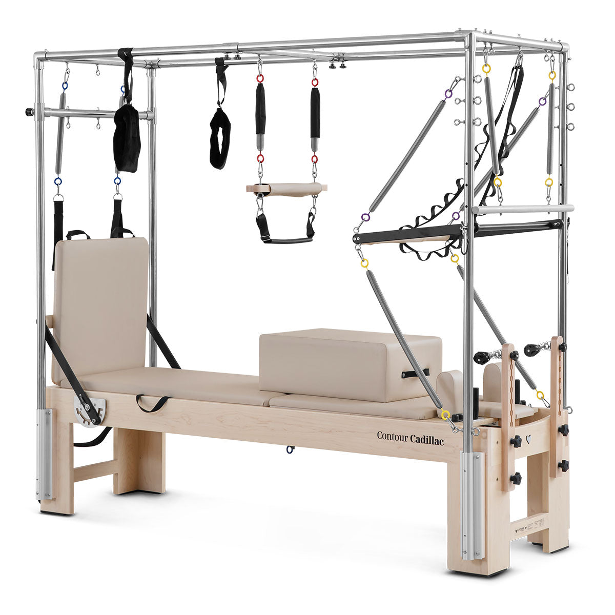Contour Cadillac Pilates Reformer Machine with Full Trapeze Table (Beige)