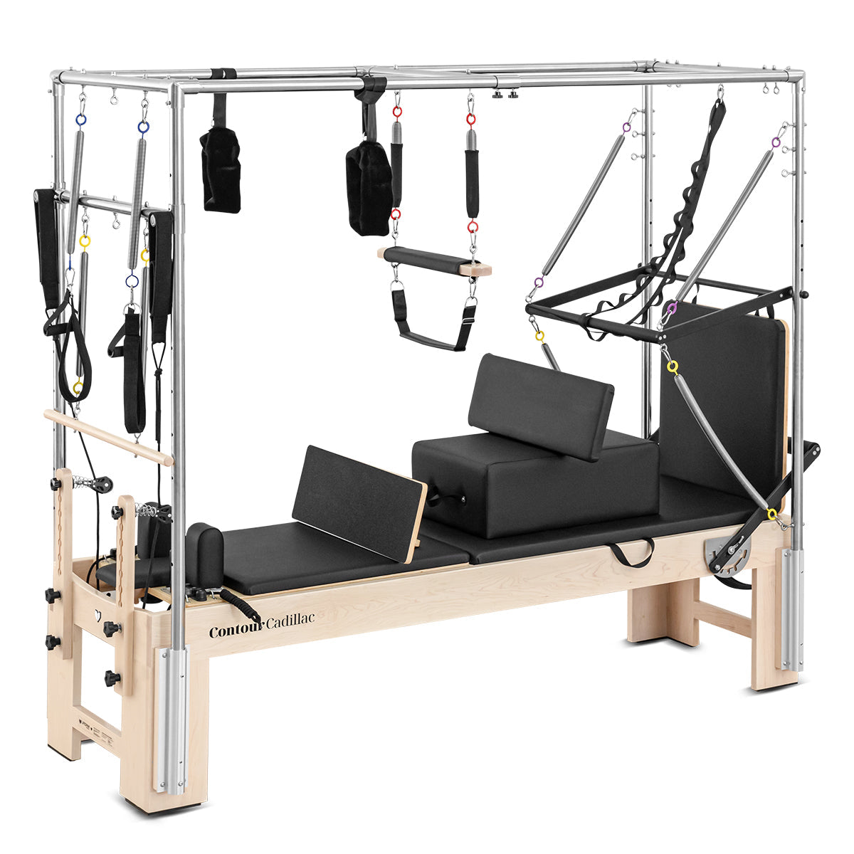 Contour Cadillac Pilates Reformer with Full Trapeze Table (Black)
