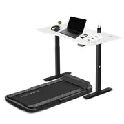 V-FOLD Treadmill with ErgoDesk Automatic Standing Desk 1500mm in White