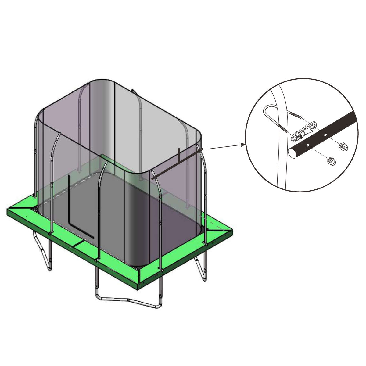 Lifespan Kids Swish Basketball Ring with BR4 Bracket HJ-R and BounceZone R