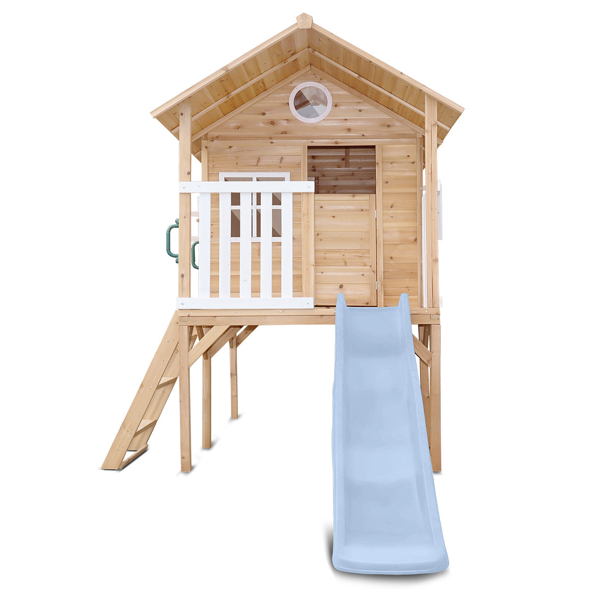 Archie Cubby House - Elevated with 1.8m Pastel Blue Slide