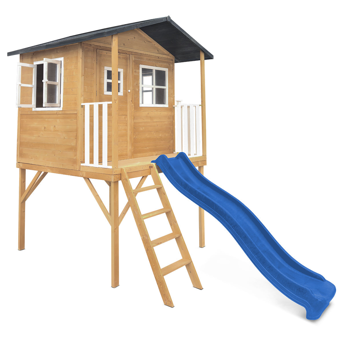 Lifespan Kids Burleigh Cubby House with 2.2m Slide (Blue)