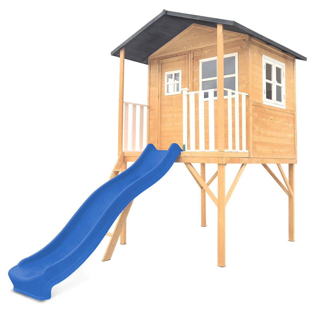 Lifespan Kids Burleigh Cubby House with 2.2m Slide (Blue)