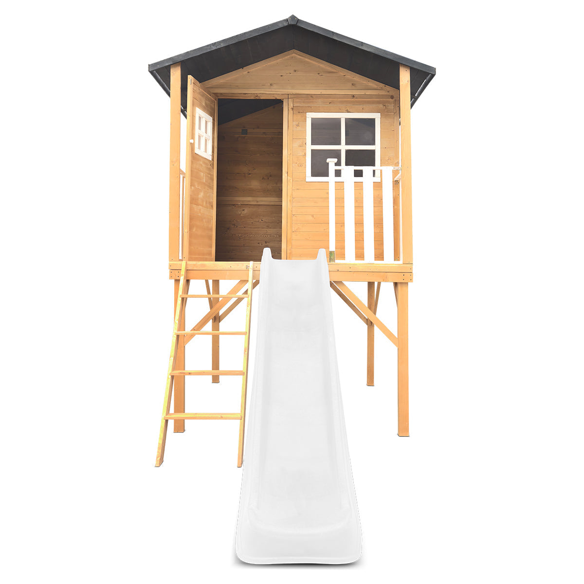 Lifespan Kids Burleigh Cubby House with 2.2m Slide (White)