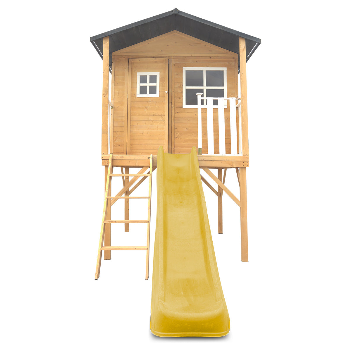 Lifespan Kids Burleigh Cubby House with 2.2m Slide (Yellow)