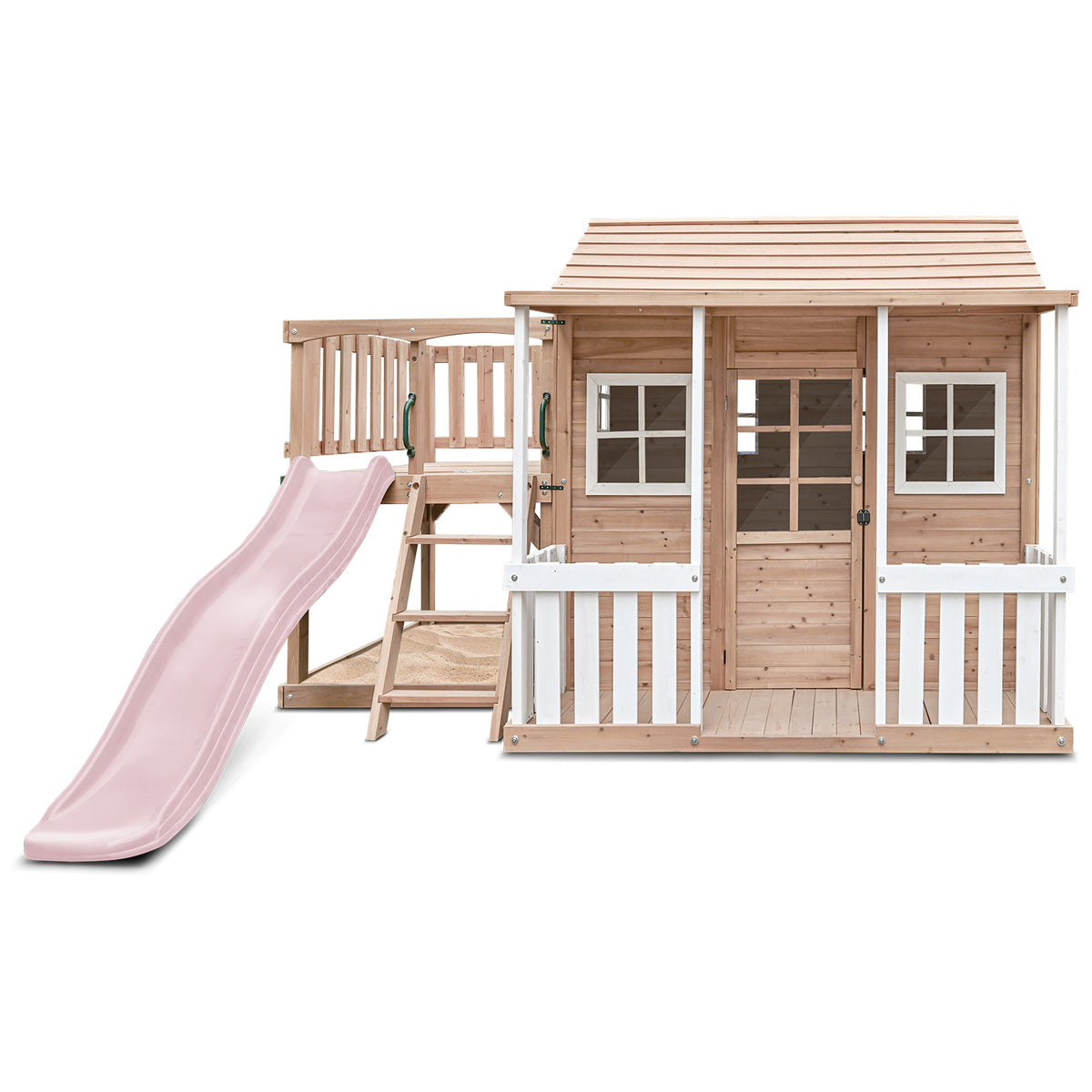 Finley Cubby House with 1.8m Slide (Pastel Pink)