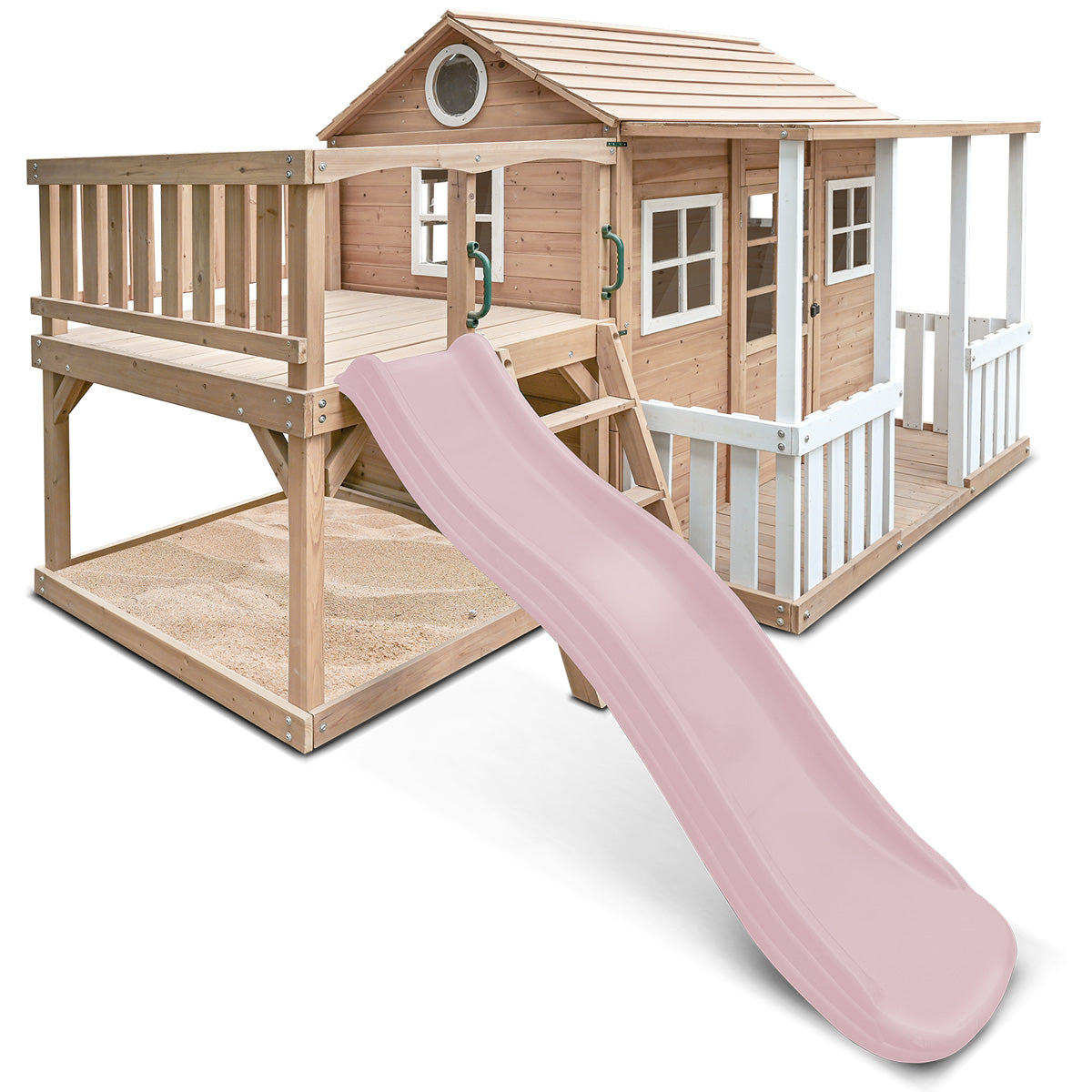 Finley Cubby House with 1.8m Slide (Pastel Pink)
