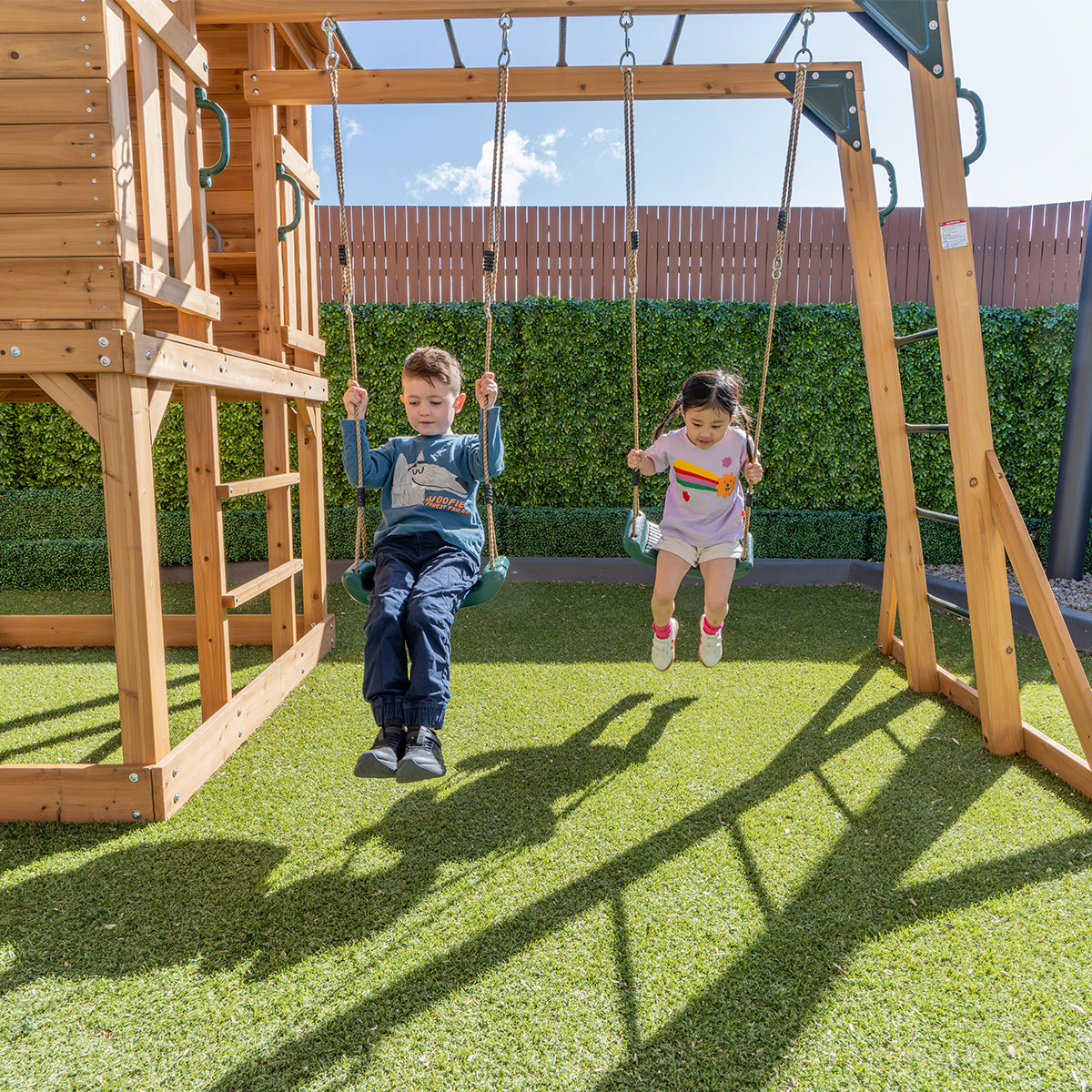 Lifespan Kids Kingston Cubby House with 2.2m Slide (Pastel Pink)