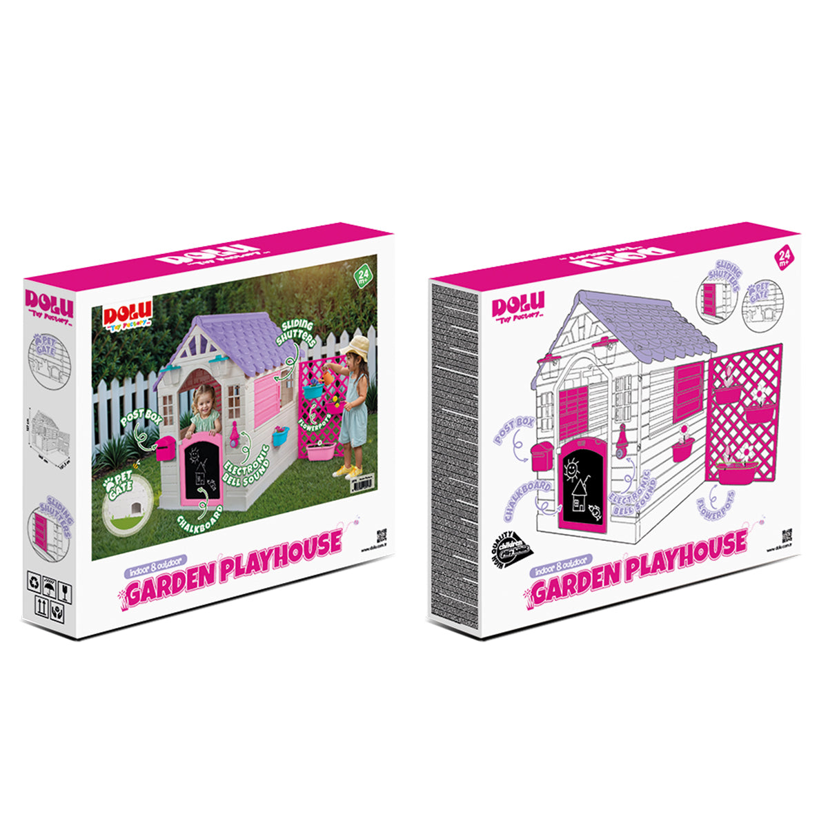 Lifespan Kids Garden Playhouse with Pink Fence