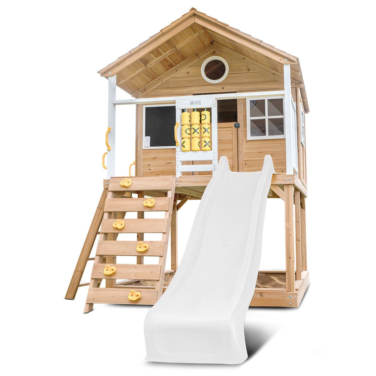 Lifespan Kids Warrigal Cubby House with 2.2m Slide (White)