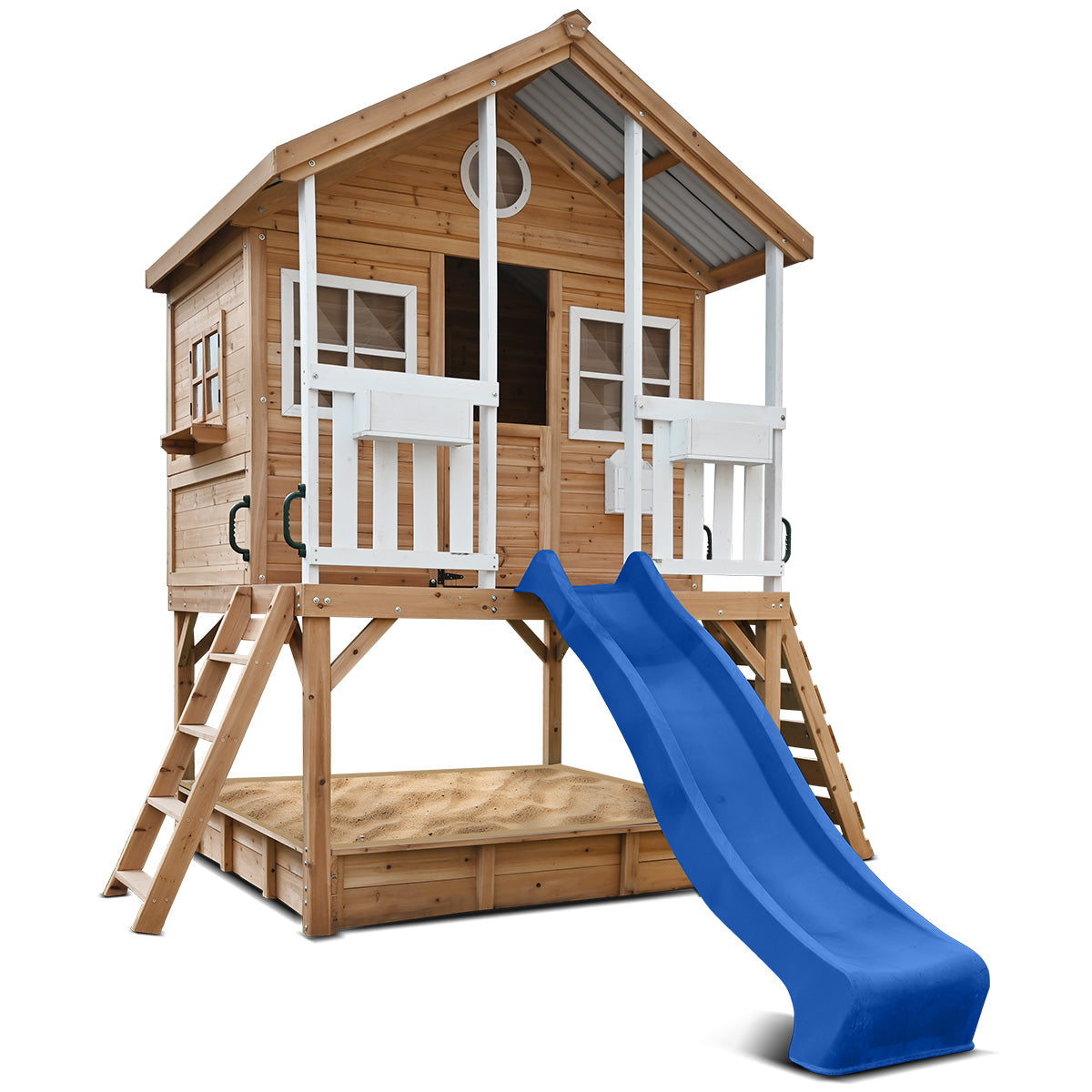 Lifespan Kids Winchester Cubby House (Elevated 1.2m) with 2.2m Slide (Blue)