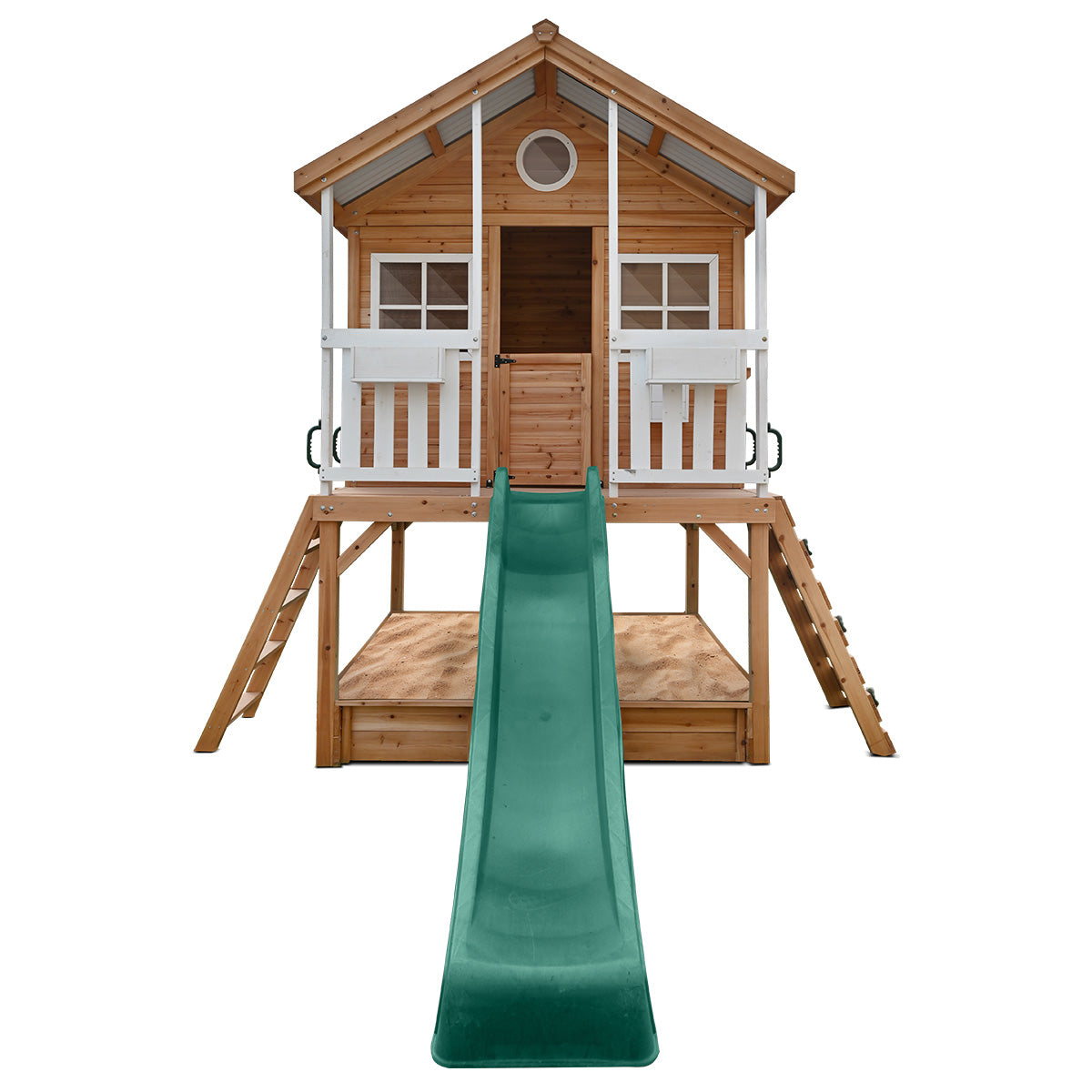 Lifespan Kids Winchester Cubby House (Elevated 1.2m) with 2.2m Slide (Green)
