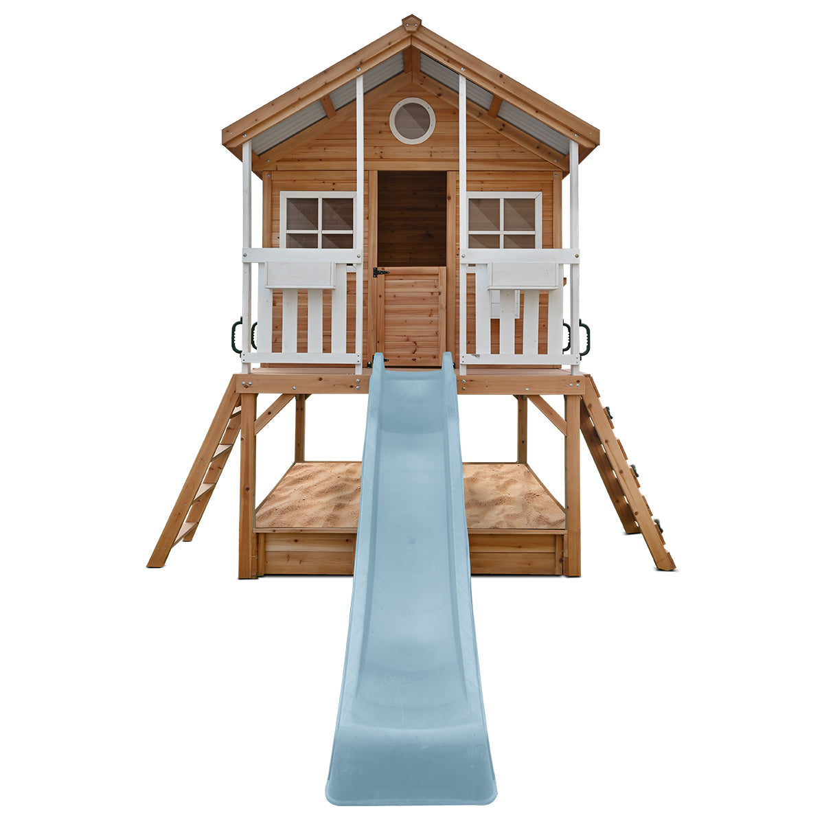 Lifespan Kids Winchester Cubby House (Elevated 1.2m) with 2.2m Slide (Pastel Blue)