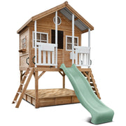Lifespan Kids Winchester Cubby House (Elevated 1.2m) with 2.2m Slide (Pastel Green)