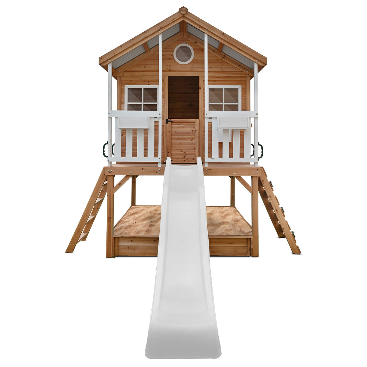 Lifespan Kids Winchester Cubby House (Elevated 1.2m) with 2.2m Slide (White)